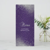 Menu Paillettes Fausse Violet et Argenté (Debout devant)