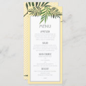 Menu Palm Springs (Devant / Derrière)