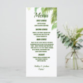 Menu Palm Tree Beach Weddenschap (Staand voorkant)