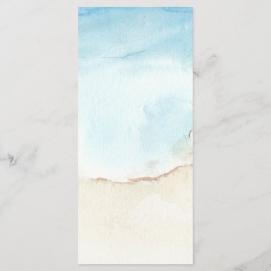 Menu Palm Tree Exotic Tropical Beach Mangeons Mariage (Dos)