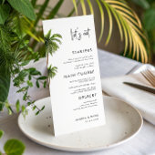 Menu Palm Tree Tropical Exotic Mangeons Plage Mariage