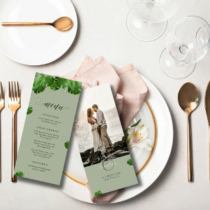 Menu Palme tropicale sauvage Feuille Mariage photo mode