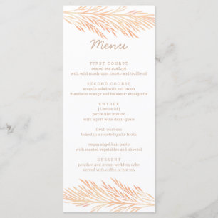 Menu Pampas Grass Mariage Floral Trend Réception Chic