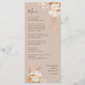 Menu Pampas Grass Terracotta Mariage botanique (Devant)