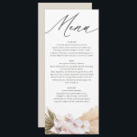 Menu Pampas herbe botanique moderne script bohème<br><div class="desc">Pampas herbe moderne botanique script bohème menu mariage. Moderne rustique élégant gamme de mariage élégant avec aquarelle feuillage,  design floral. Une partie d'une collection étonnante et élégante.</div>