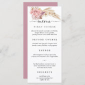 Menu Pampas Mariage en laiton (Devant / Derrière)