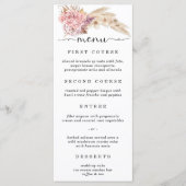 Menu Pampas Mariage en laiton (Devant)