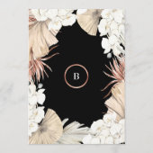 Menu Pampas Onyx Premium Rose Gold Circle Monogramme (Dos)