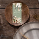 Menu Pampas rustique moderne eucalyptus botanique éléga<br><div class="desc">Ferme de grange moderne botanique botanique rustique pampas naturel herbe et eucalyptus botanique mariage payant du menu papeterie. Belles aquarelles florales botaniques séchées à la main et texte de script. Moderne sur tendance naturel,  vert sauge,  rouille,  terre cuite,  marron et noir design.</div>