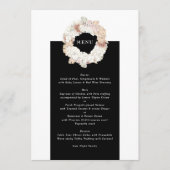 Menu Pampas Wreath Moderne Blanc Élégant Monogramme Sim (Devant)