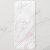 Menu Pancarte de chaise réservée en marbre rose et gris (Dos)