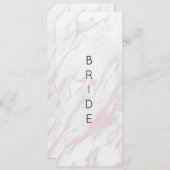 Menu Pancarte de chaise réservée en marbre rose et gris (Devant / Derrière)