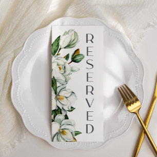 Menu Panneau de chaise de mariage rustique à fleurs de