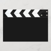 Menu Panneau de Clap de Mariage Cinématographique (Dos)