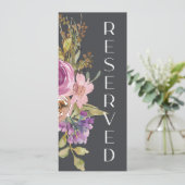 Menu Panneau de la chaise de Mariage de couleur rose pâ (Debout devant)