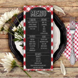 Menu Panneau de panneau noir décontracté extérieur BBQ