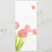Menu Panneau de réservation de tulipes roses élégantes (Dos)