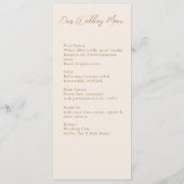Menu Panser les fleurs Feuillage Chaud Romantique Boho (Dos)