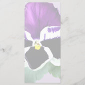 Menu Pansy pourpre et blanc (Dos)