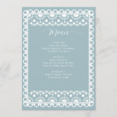 Menu Papier bleu mexicain Fête des mariées Picado Boho (Devant)