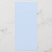Menu papier de mariage à bordure d'hortensia bleu  (Dos)