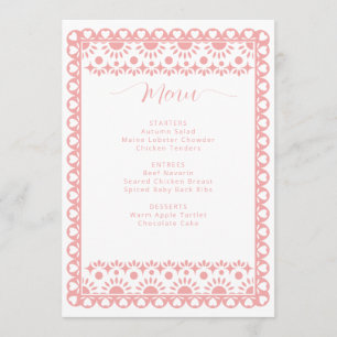 Menu Papier mexicain Picado Cielito Lindo Baby shower