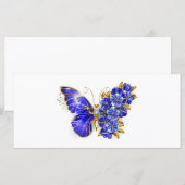Menu Papillon Saphir Fleur (Devant / Derrière)