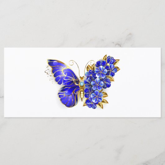 Menu Papillon Saphir Fleur (Devant)