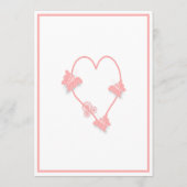 Menu Papillons de couleur rose Mariage de conception ca (Dos)