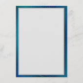 Menu Papillons dorés sur fond bleu (Dos)