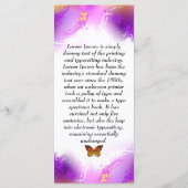 Menu Papillons Monarque sur Arrière - plan pourpre (Dos)