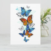 Menu Papillons volants Morpho et Monarch (Debout devant)