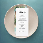 Menu Paradise Palms Plage tropicale Mariage