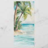 Menu Paradise Palms Plage tropicale Mariage (Dos)