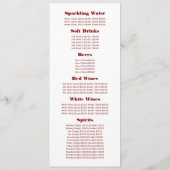 Menu Paramètre de table de signalisation en bois, resta (Dos)