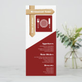 Menu Paramètre de table d'enseigne en bois, restaurant (Debout devant)