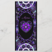 Menu Parapluie violet & coeurs .7 (Dos)