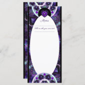 Menu Parapluie violet & coeurs .7 (Devant / Derrière)