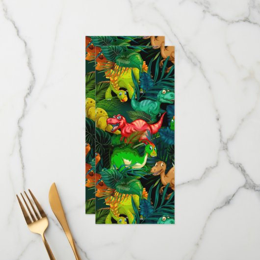 Menu Parc Dinosaur (Devant/Arrière en situation)