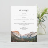 Menu Parc national YOSEMITE Skyline Watercolor Mariage (Debout devant)