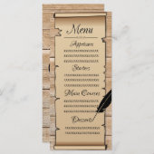 Menu Parchemin (Devant / Derrière)