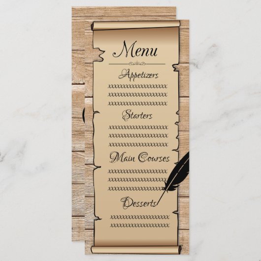 Menu Parchemin (Devant / Derrière)