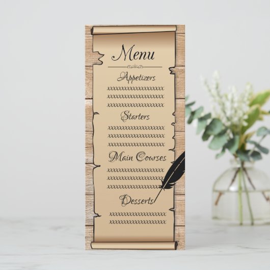 Menu Parchemin (Debout devant)