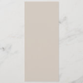 Menu Parfaitement Pâle 4" x 9" (Dos)