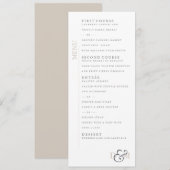 Menu Parfaitement Pâle 4" x 9" (Devant / Derrière)