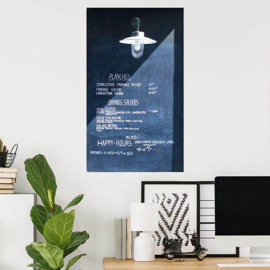 Menu Parijs Poster (Thuiskantoor)