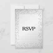 Menu Parties scintillant Argent RSVP (Dos)