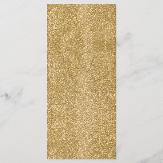 Menu Parties scintillant Blanche & Or Mariage ovale Réc (Dos)