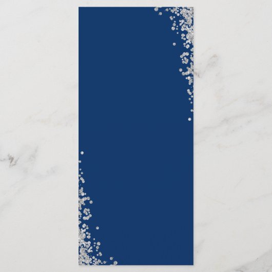 Menu Parties scintillant d'argent Marine Blue First Com (Dos)
