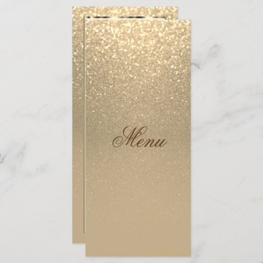 Menu Parties scintillant Gold (Devant / Derrière)